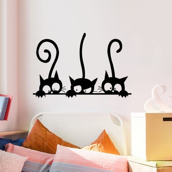 Curious Kittens Wall Decal Sticker - Picture 3 of 3